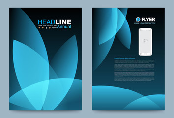Template design annual report brochure flyer design template vector, Leaflet cover presentation abstract flat background, layout in A4 size
