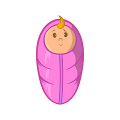 Baby icon, cartoon style