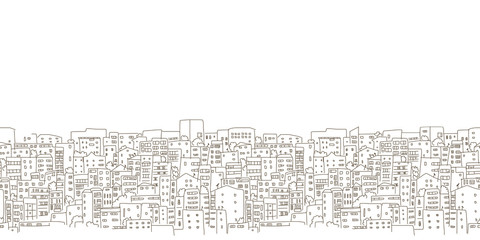 Abstract cityscape background, seamless pattern for your design