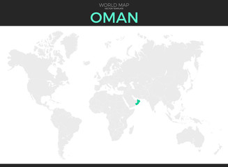 Fototapeta na wymiar Sultanate of Oman Location Map