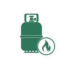Camping gas bottle icon. Flat icon isolated. Vector illustration