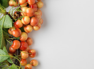 Fresh cherries, studio shot