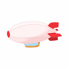 Airship icon in cartoon style