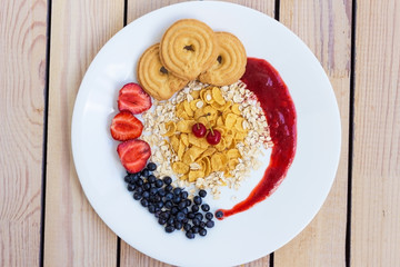 Food for a healthy diet for breakfast