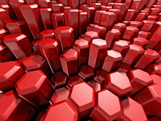 Futuristic Blue Hexagon Pattern Tile Background