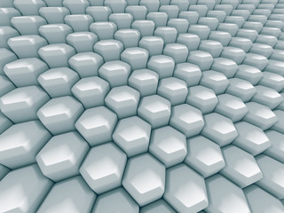 Futuristic Blue Hexagon Pattern Tile Background