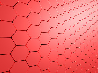 Futuristic Blue Hexagon Pattern Tile Background