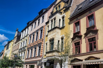 Fototapeta na wymiar Zwickau, Sanierte Häuser