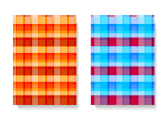 Two color variants of a seamless checked pattern