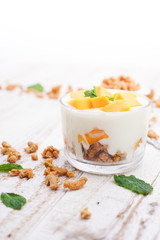 Homemade Mango Yoghurt Parfait with Granola