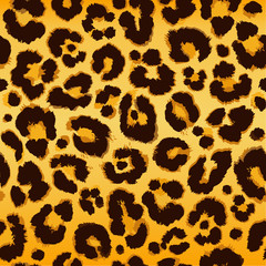 Seamless leopard pattern. Vector.