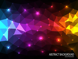 Vector light abstract colorful triangles background