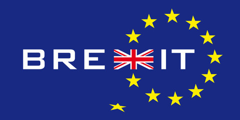 Brexit Symbol mit EU Sternen