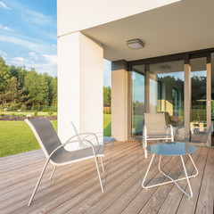 Fototapeta premium Patio in modern villa