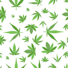 Marijuana background vector set.