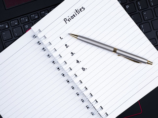 Priorities on laptop 3