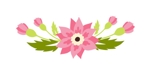 Fototapeta premium Nature flowers wreath decoration