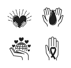 Fototapeta premium Donate hand vector illustration.