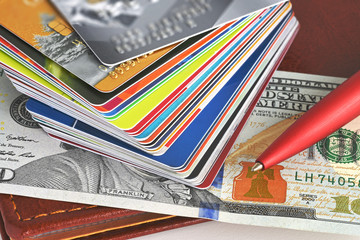 credit card closeup