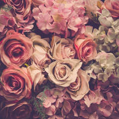 Obraz premium Bukiet róż w tle