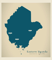 Modern Map - Eastern Uganda UG