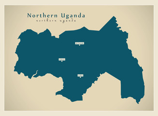 Modern Map - Northern Uganda UG