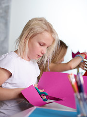 Kids do arts and crafts