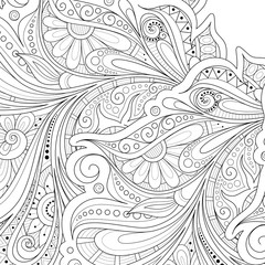 Vector Monochrome Floral Background