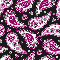 Naklejka premium Paisley seamless background. Traditional Indian pattern.