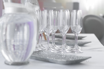 Image of beautiful wedding table set