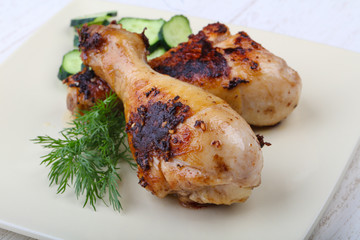 Roasted chicken legs