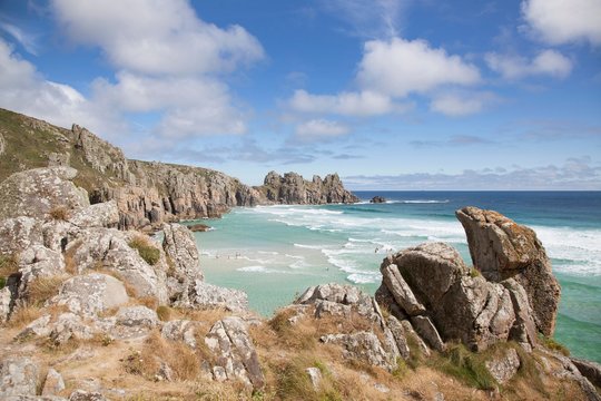 Cliffs at Logan Rock, Treen, Cornwall, England