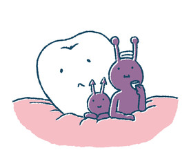 虫歯菌に場所をとられる歯