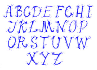 alphabet, abc, english, watercolor