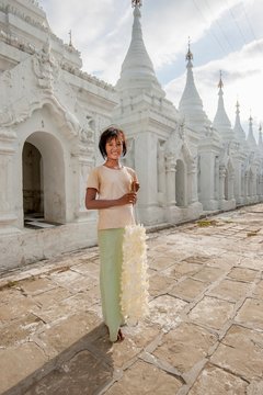Teenage girl at Sanda muni pagoda, Mandalay, Burma