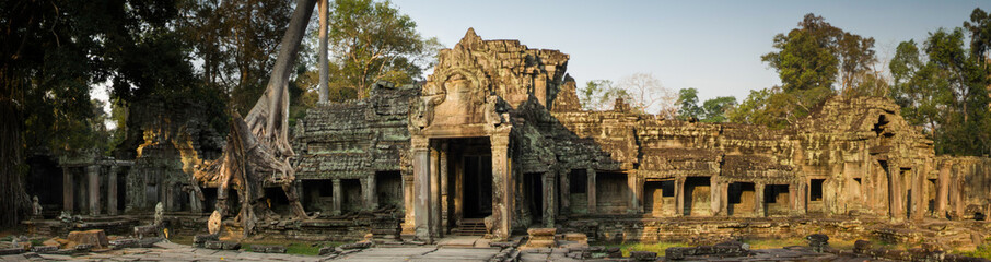 Mysterious Preah Khan temple in Angkor, Siem Reap, Cambodia. - obrazy, fototapety, plakaty