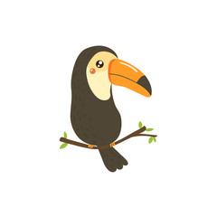 Toucan Realistic Childish Illustration