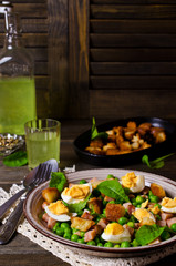 Salad with green peas