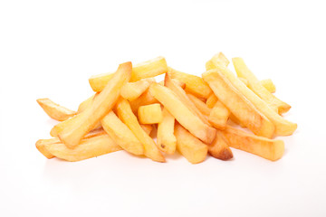 french fries isolated on white