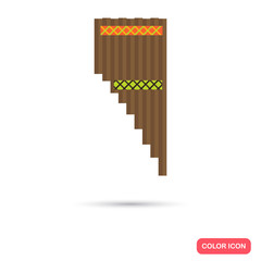 Indians music instrument color flat icon