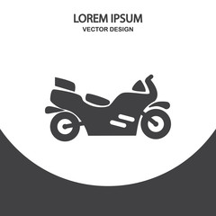 Fototapeta premium Motorcycle icon on the background