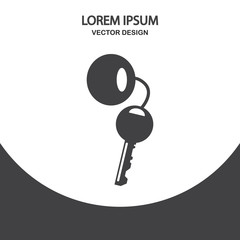 Room key icon on the background