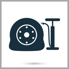 Sun sunrise icon on the background