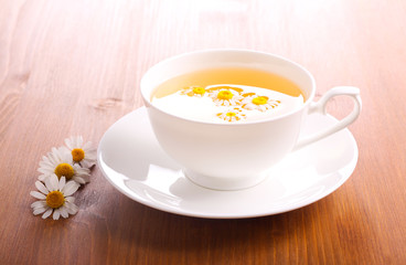 Chamomile tea in a cup