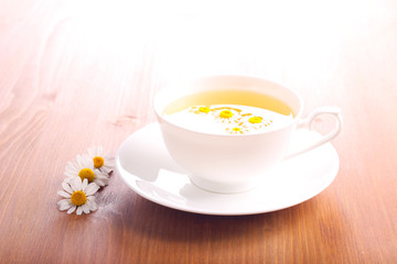 Chamomile tea in a cup