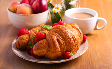Croissants with fresh berries