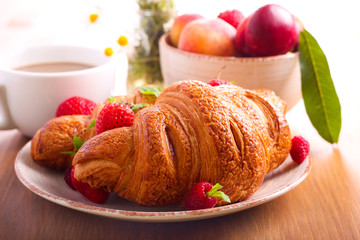 Croissants with fresh berries