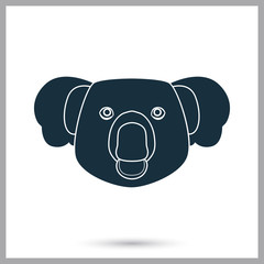 Coala icon on the background