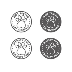 Cruelty free - not tested on animals sign icon symbol