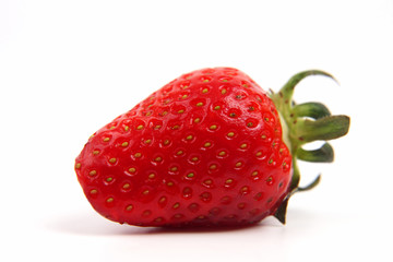strawberries closeup on white background